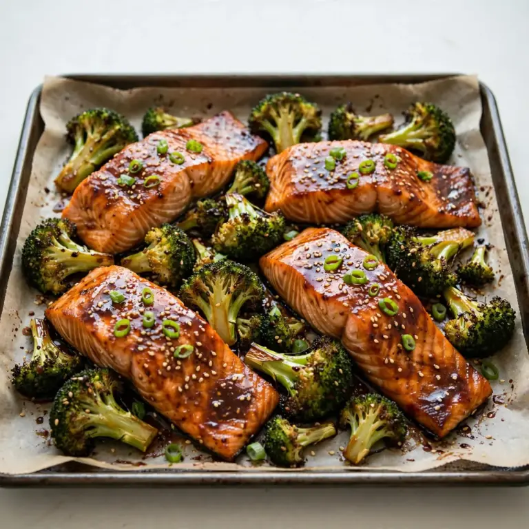 Blech-Teriyaki-Lachs mit Brokkoli Wie im Restaurant