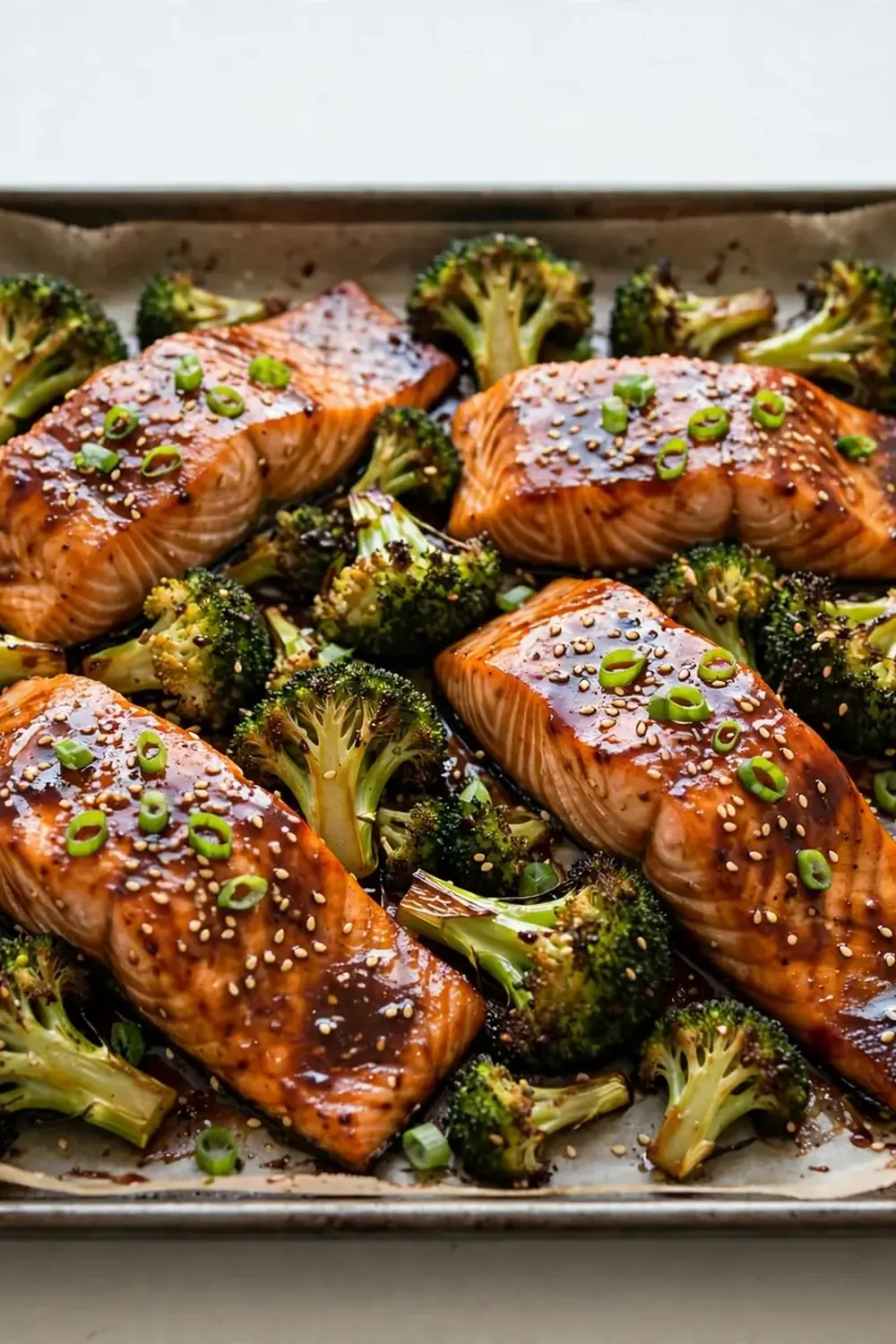 Sheet Pan Teriyaki Salmon and Broccoli
