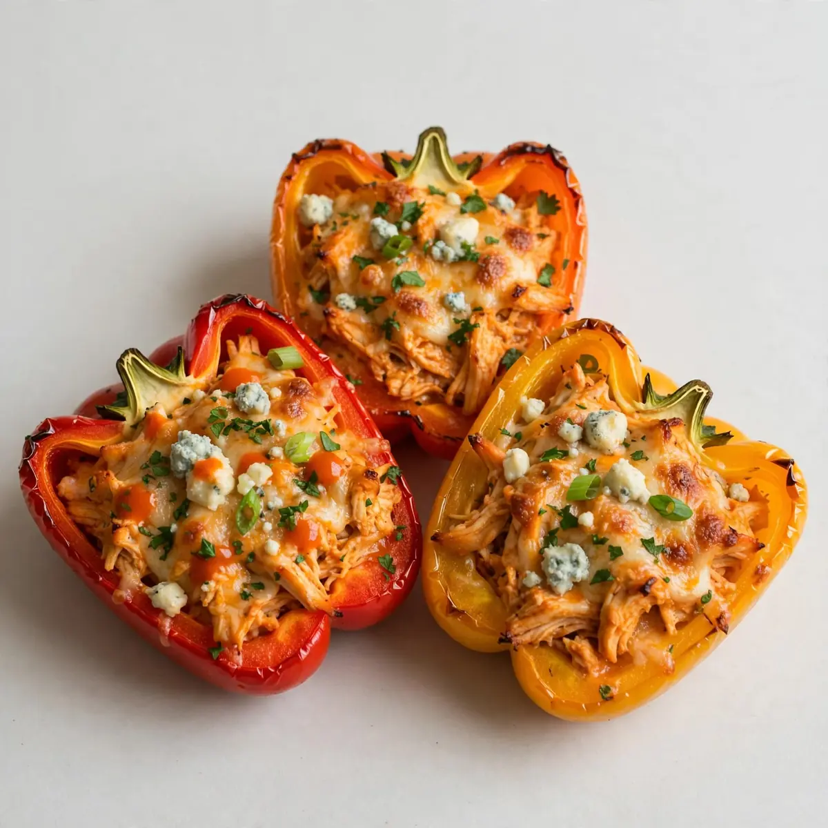 Buffalo Chicken Stuffed Peppers – scharf gefüllte Paprika