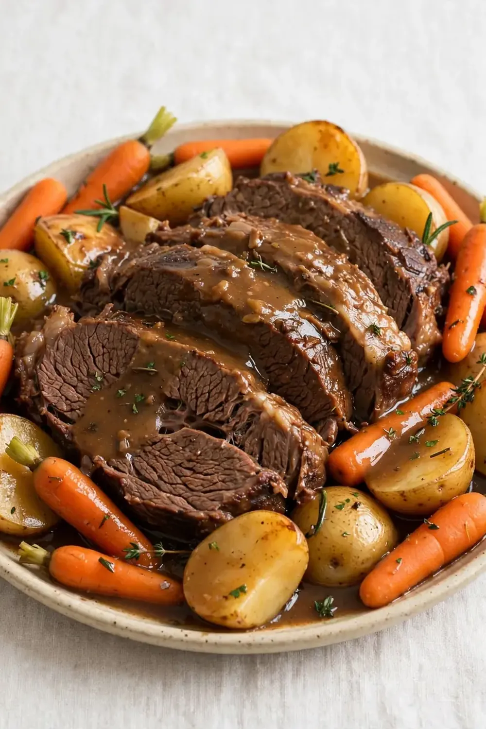 Classic American Pot Roast with Carrots and Potatoes