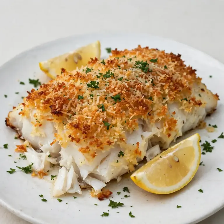 Gebackener Kabeljau mit knuspriger Parmesan-Kruste