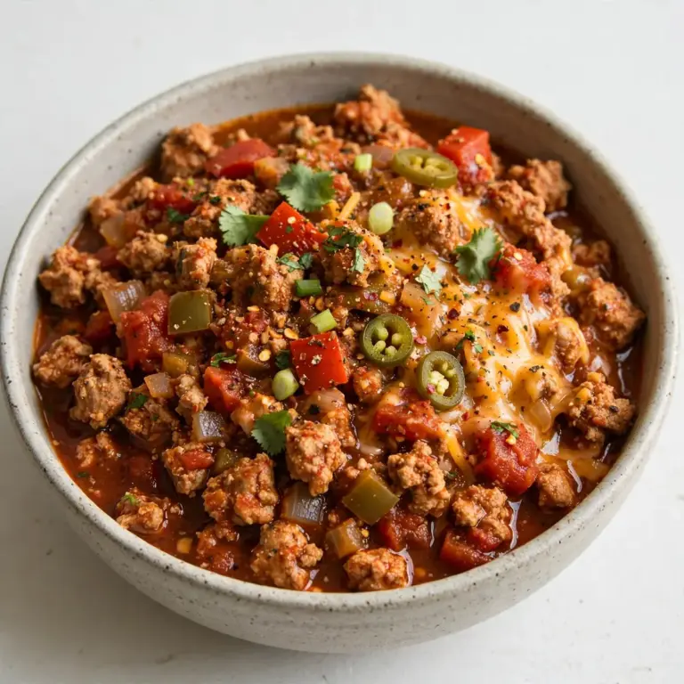 Herzhaftes Putenhack-Chili