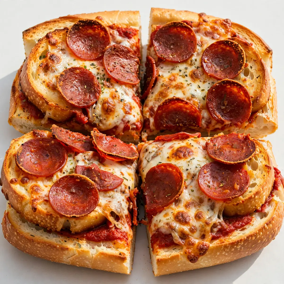 Impress Gäste mit Restaurant-Qualität Französische Brot-Pizza mit Rinder-Pepperoni