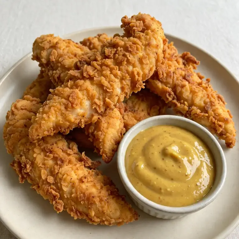 Knusprige Chicken Tenders mit Honig-Senf
