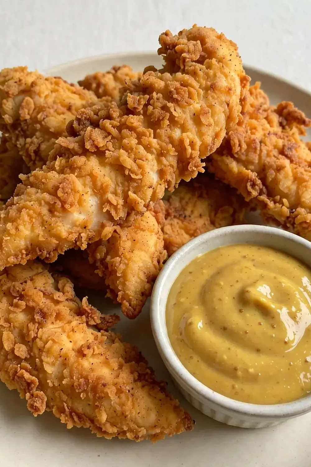 Crispy Chicken Tenders with Honey Mustard
