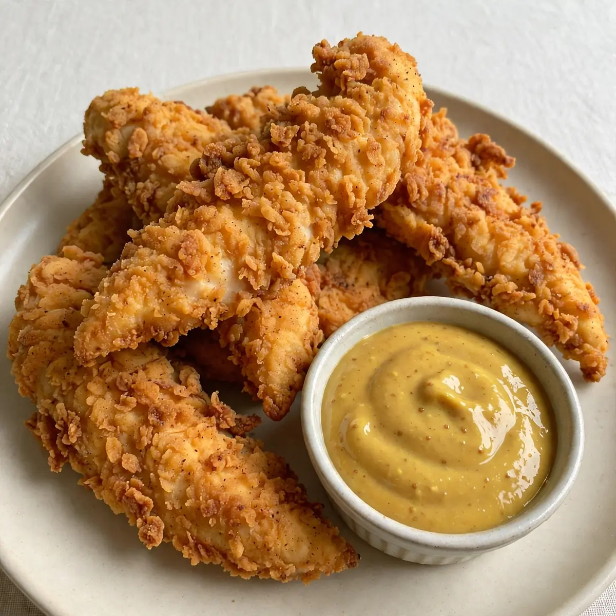 Knusprige Chicken Tenders mit Honig-Senf