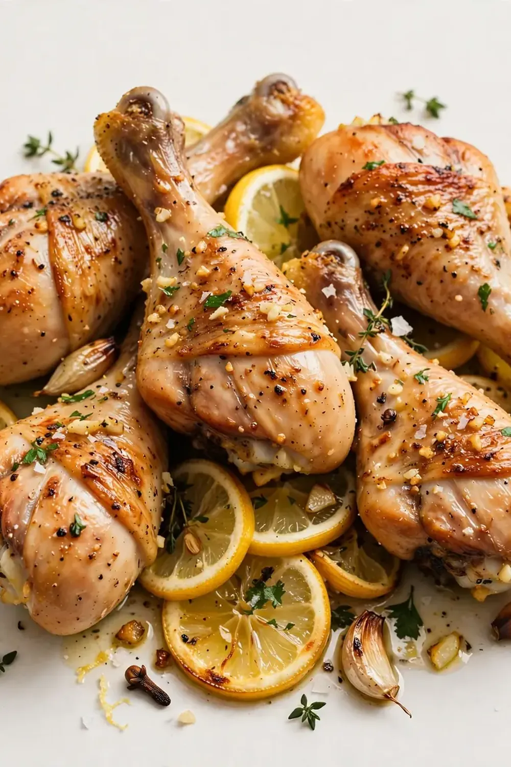Lemon Garlic Baked Chicken Legs