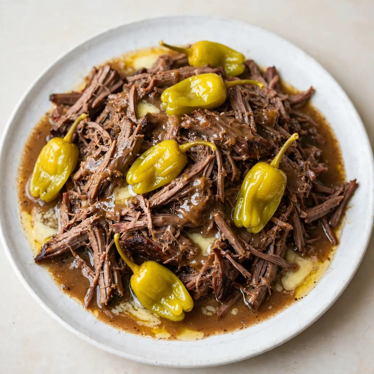 Langsam gegarter Mississippi-Schmorbraten aus dem Slow Cooker