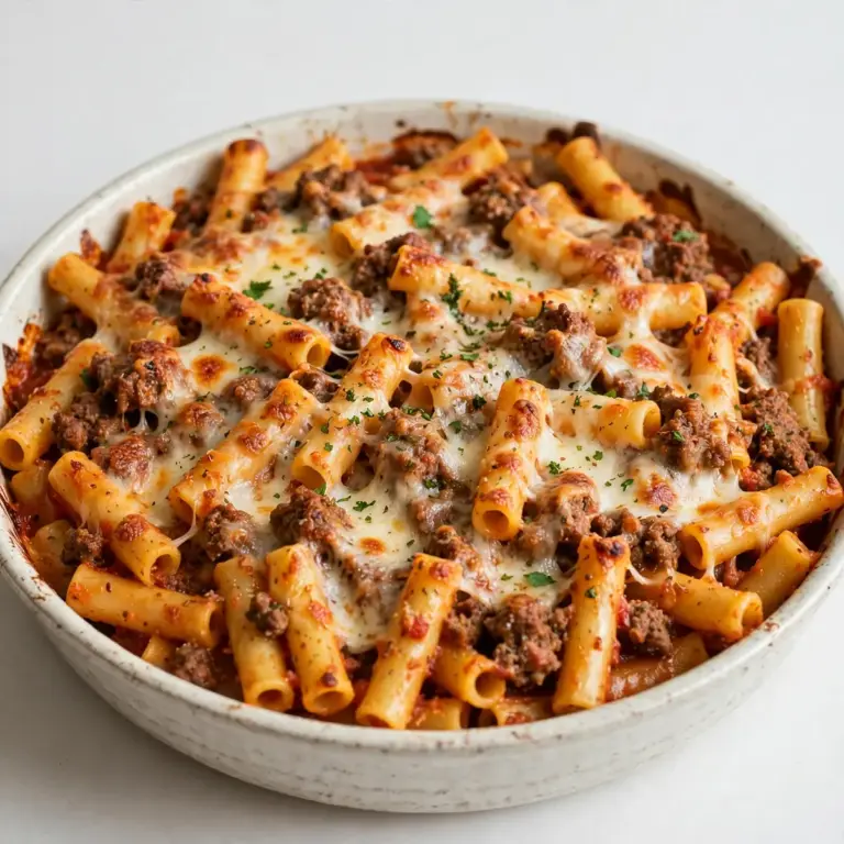 Restaurant-Qualität Baked Ziti mit Hackfleisch