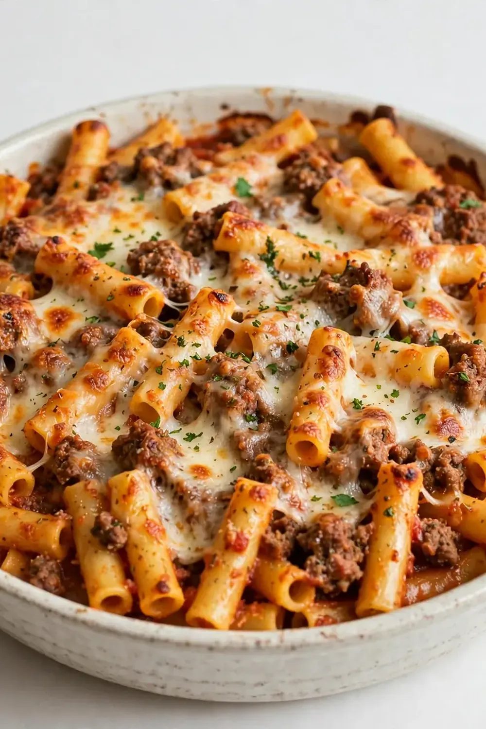 Simple Baked Ziti with Ground Beef