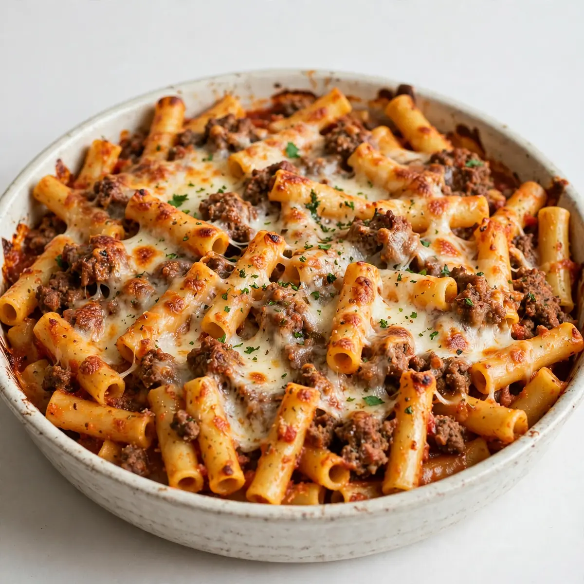 Restaurant-Qualität Baked Ziti mit Hackfleisch