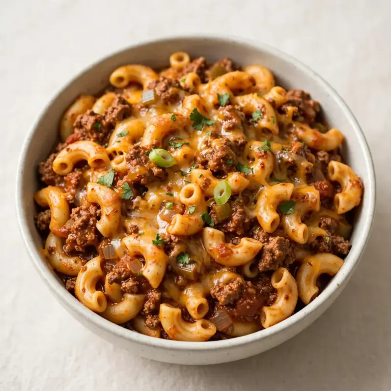 Restaurant-Qualität Beef Chili Mac für Gäste