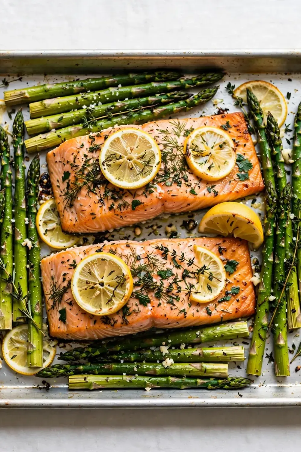 Sheet Pan Lemon Herb Salmon and Asparagus