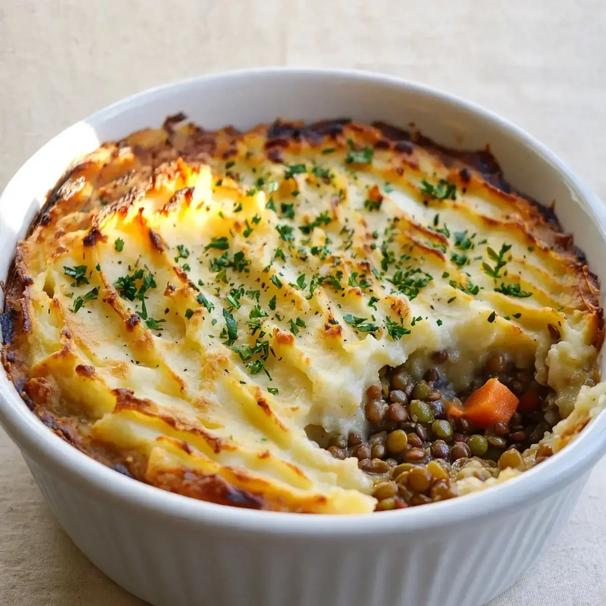 Restaurant-Qualität Budget Linsen-Shepherd’s Pie