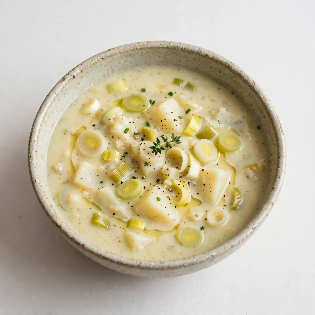 Restaurant-Qualität Einfache Kartoffel-Lauch-Suppe für Gäste