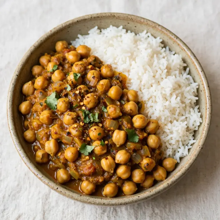 Restaurant-Qualität: Günstiges Kichererbsen-Curry mit Reis