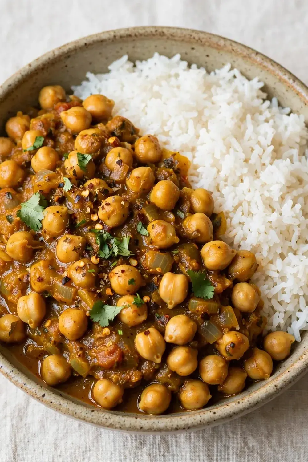 Cheap Chickpea Curry with Rice
