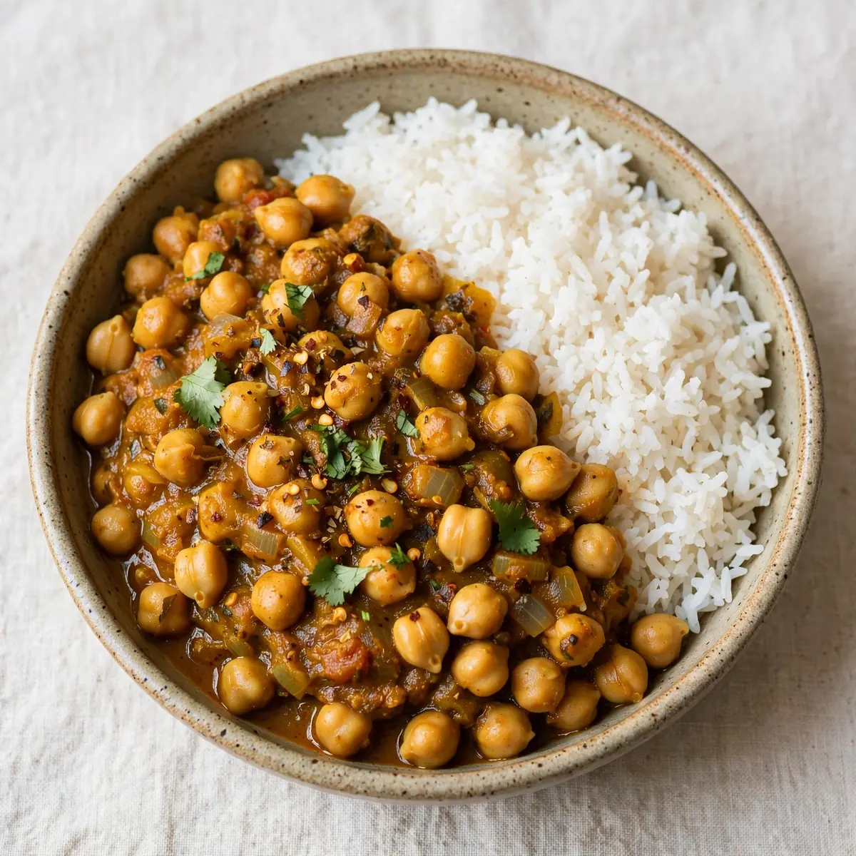 Restaurant-Qualität: Günstiges Kichererbsen-Curry mit Reis