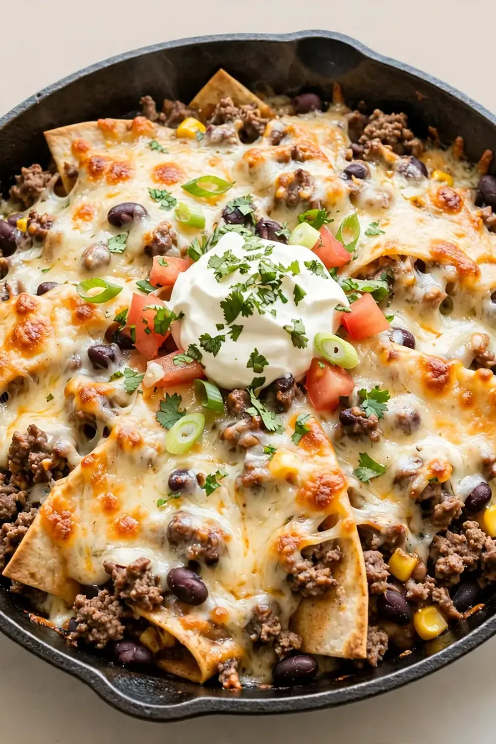 Cheesy Beef Burrito Skillet