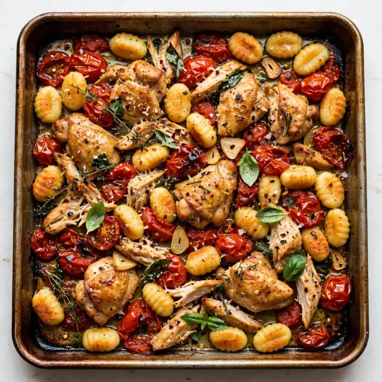 Restaurant-Qualität zu Hause: Blech-Gnocchi mit Hähnchen und Tomaten