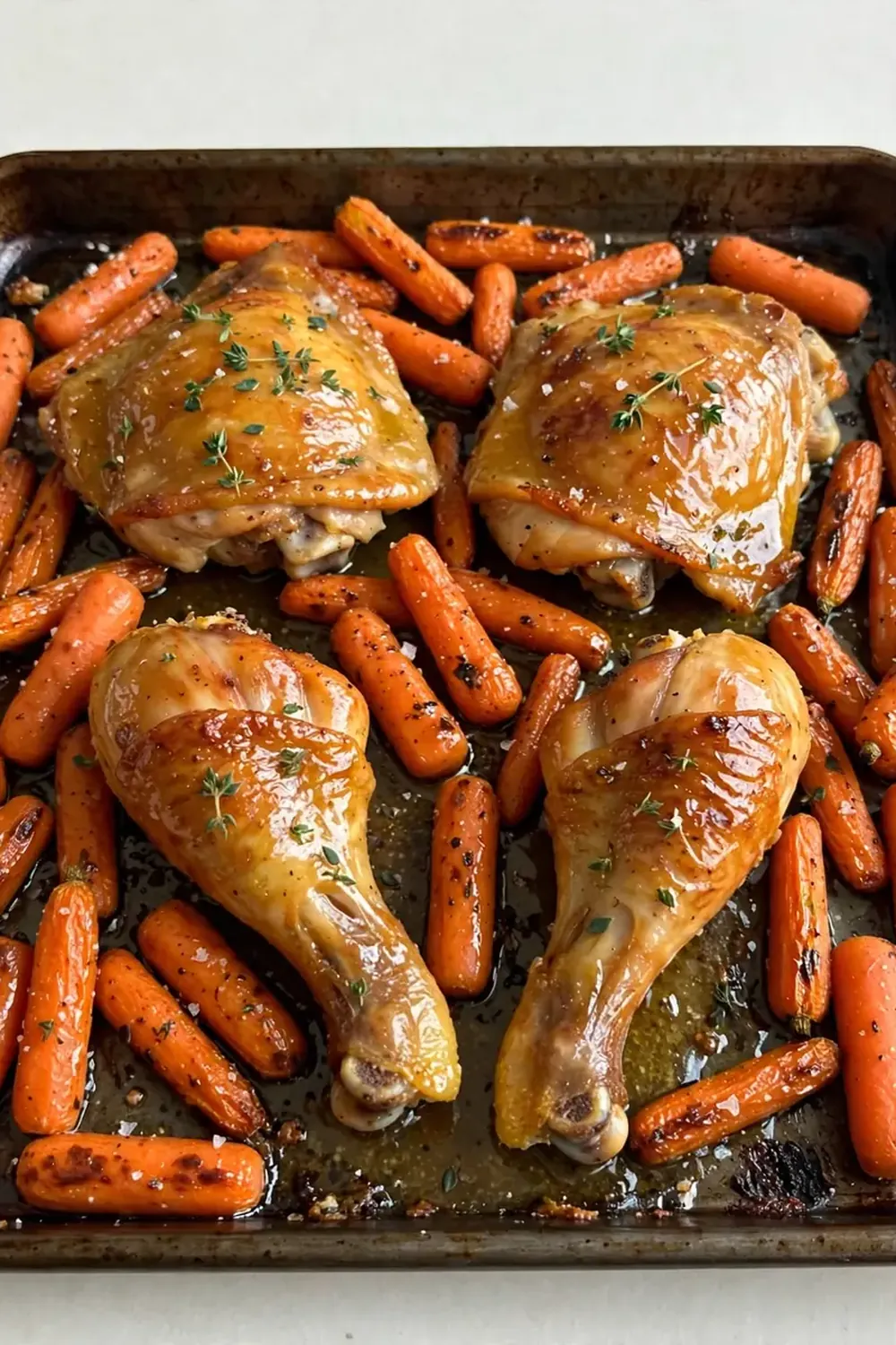 Sheet Pan Honey Mustard Chicken and Carrots
