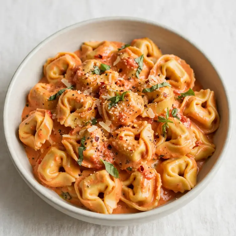 Restaurant-Reife Cremige Tomaten-Tortellini