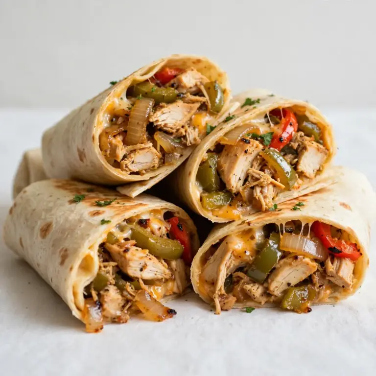 Restaurant-Style Chicken Cheesesteak Wraps für Gäste