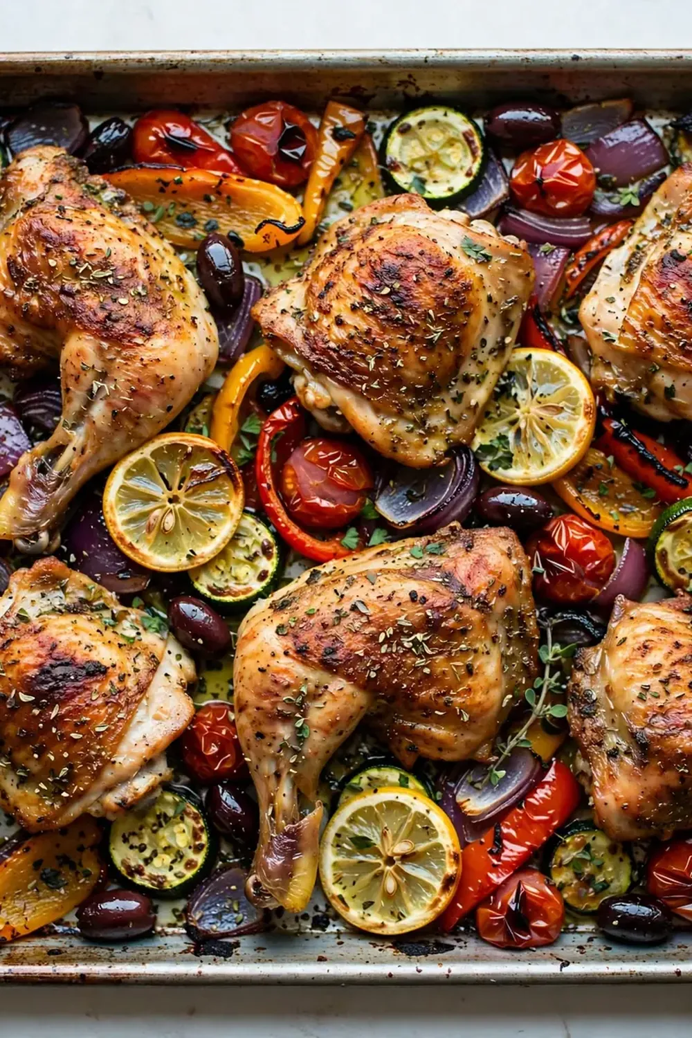 Sheet Pan Greek Chicken and Roasted Veggies