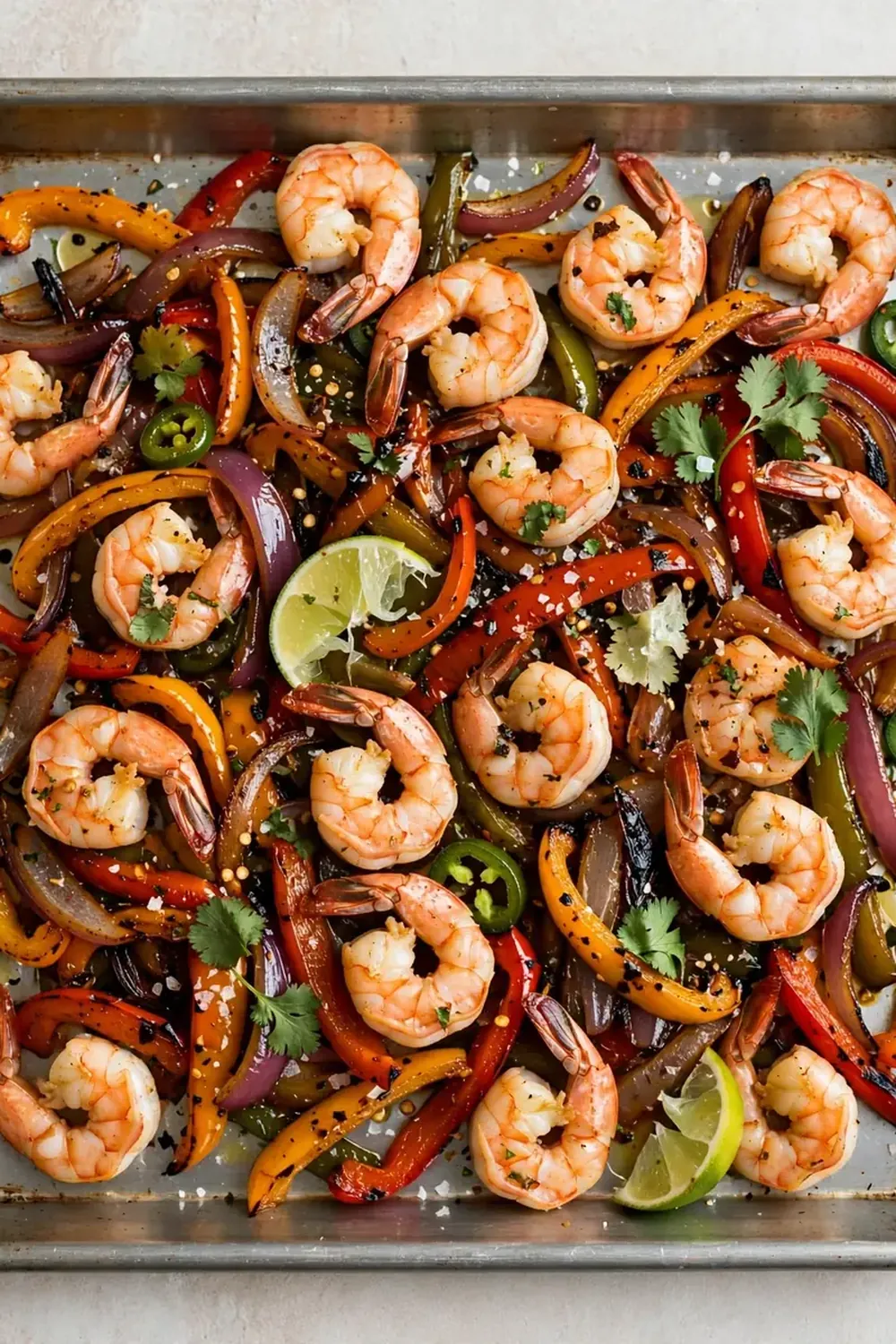 Sheet Pan Chili Lime Shrimp Fajitas