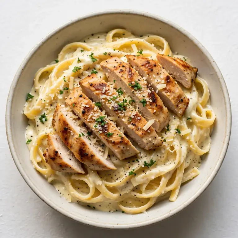 Restaurant-Würdige Cremige Chicken Alfredo Pasta
