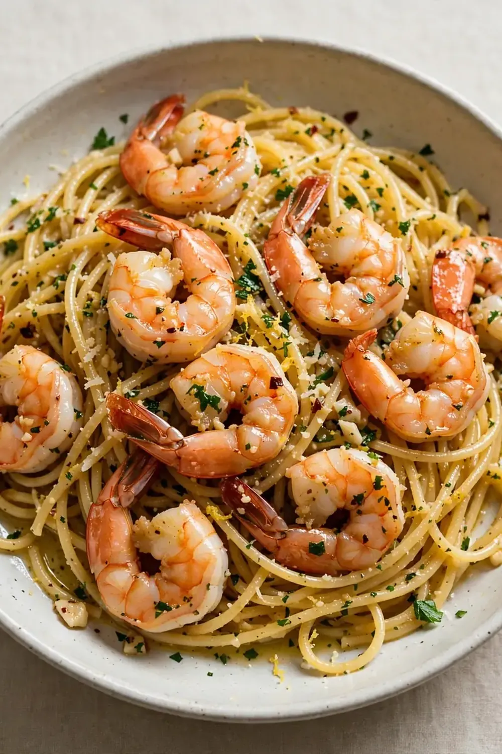 Quick Garlic Butter Shrimp Pasta