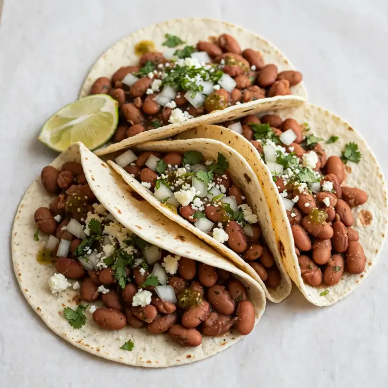 Restaurant-Würdige Pintobohnen-Tacos für Gäste