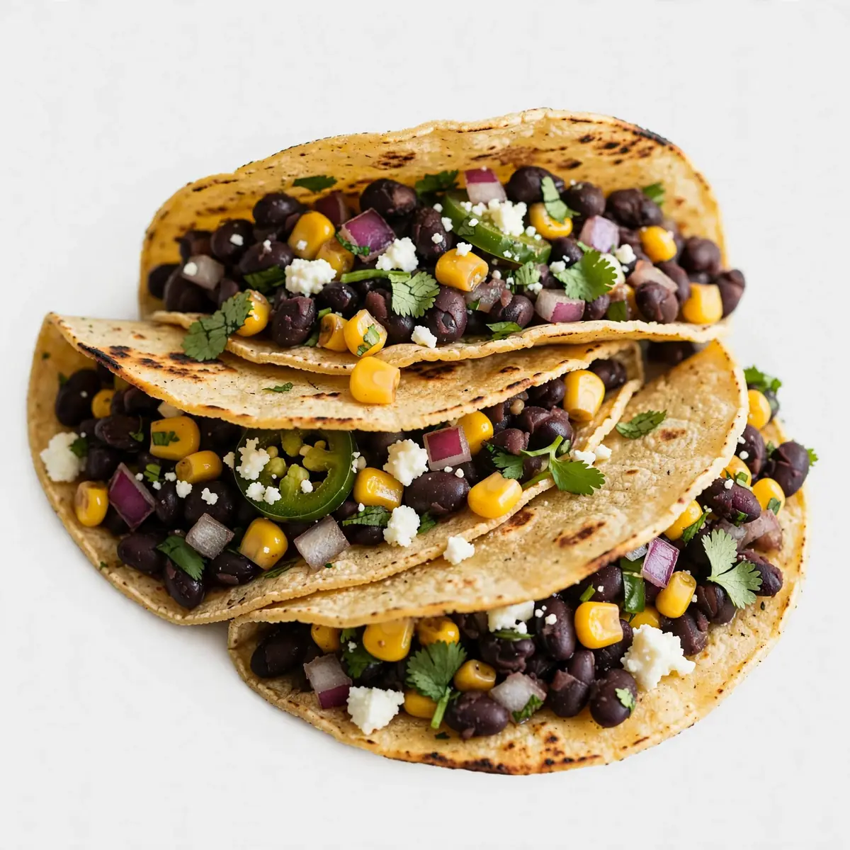 Restaurant-Würdige Schwarze-Bohnen-Mais-Tacos