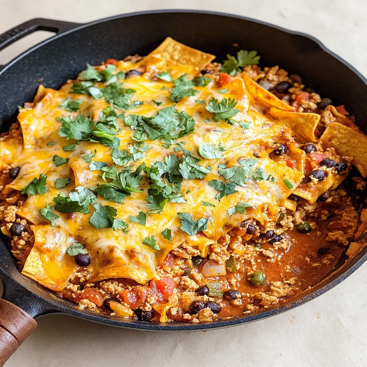 Restaurant-Würdige Truthahn-Enchilada-Pfanne