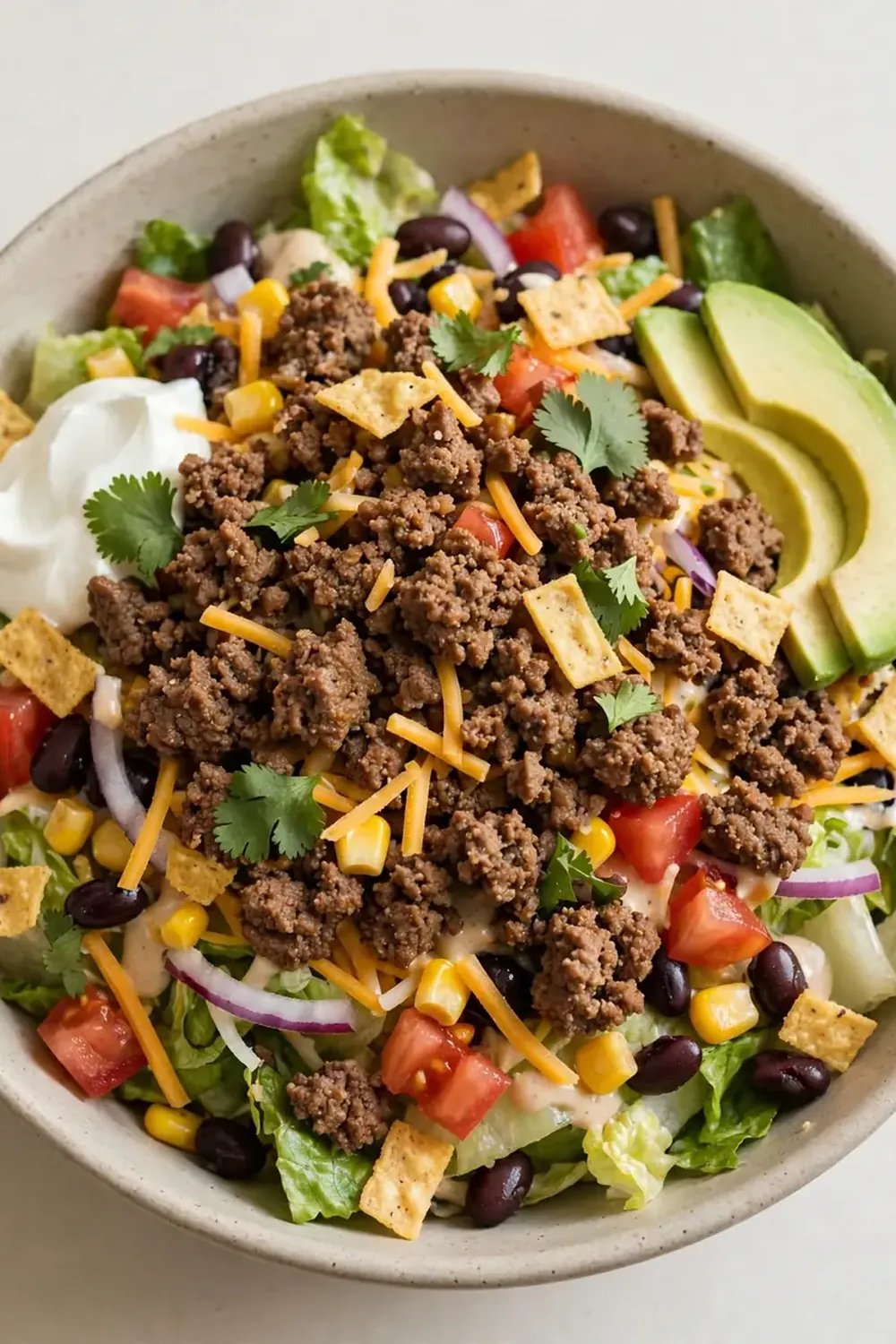 Fast Beef Taco Salad