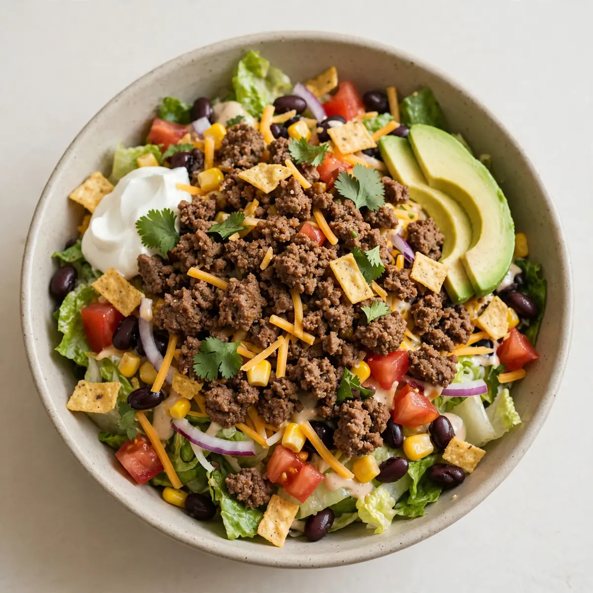 Restaurant-Würdiger Beef Taco Salad für Gäste