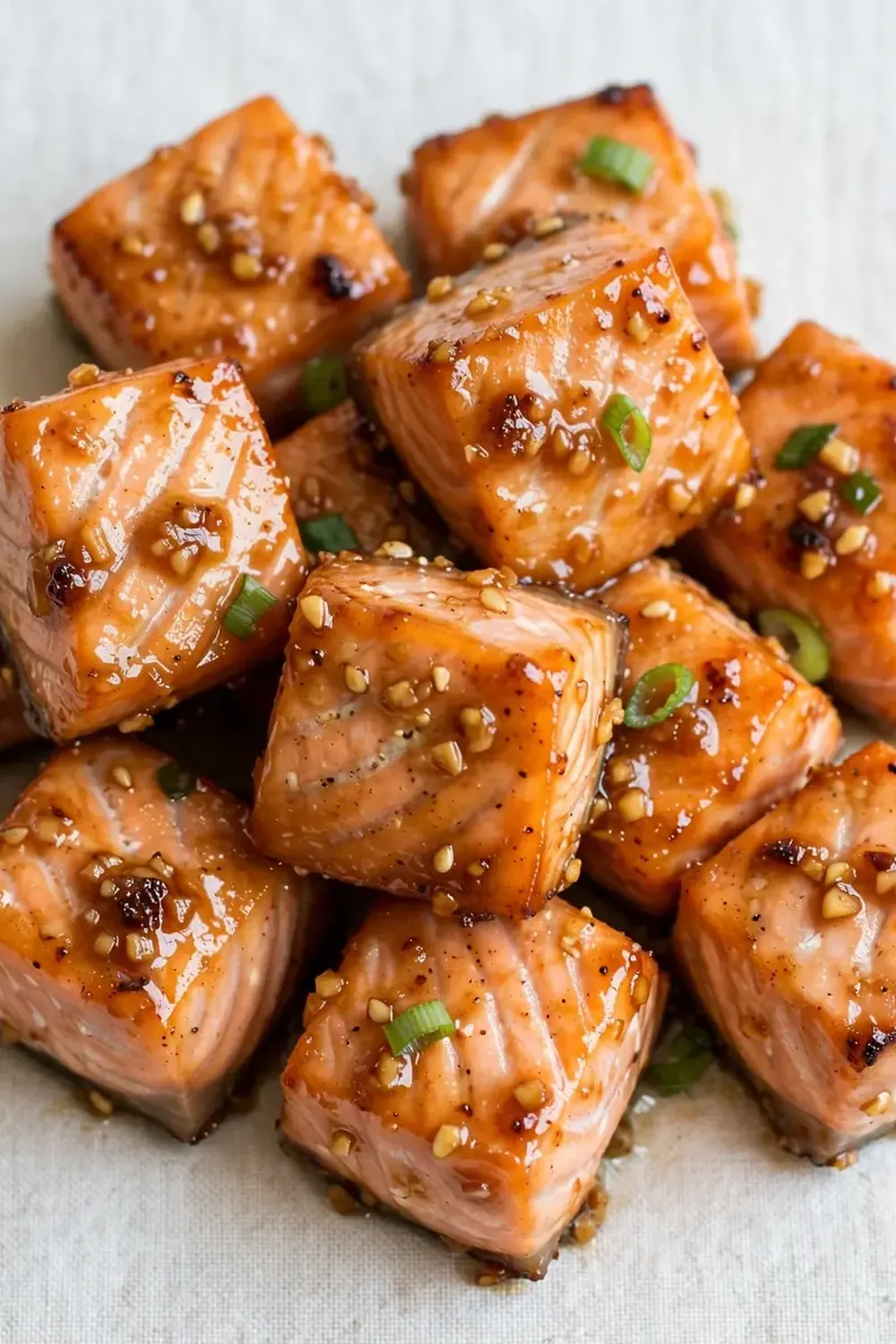 Honey Garlic Salmon Bites