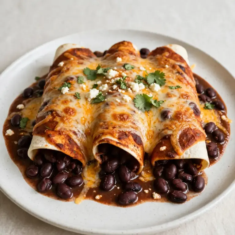 Restauranttaugliche Schwarze-Bohnen-Enchiladas mit Käse