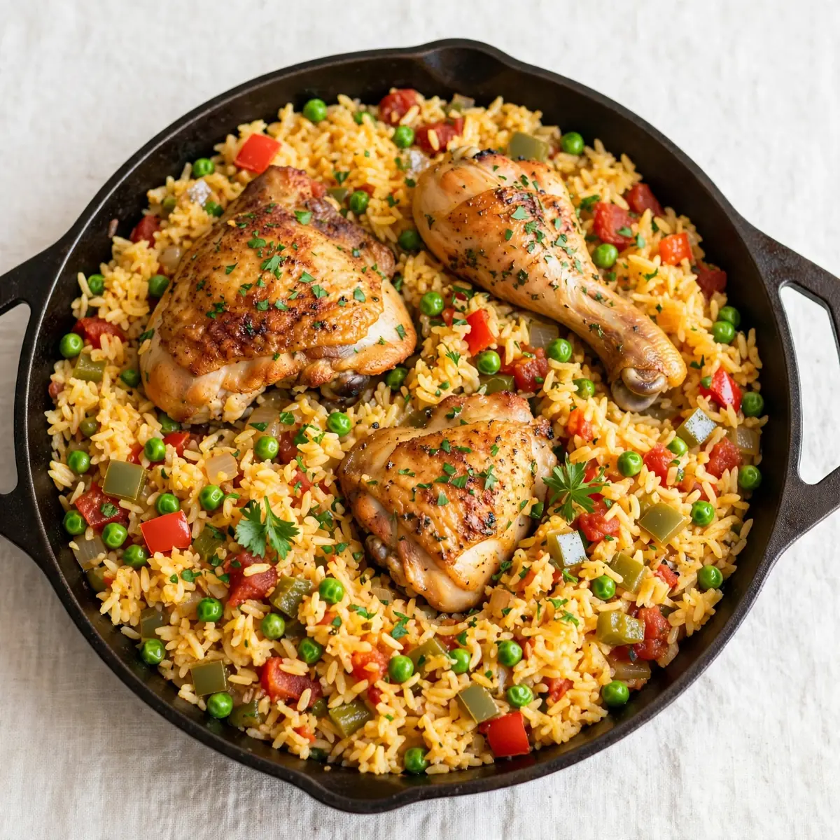 Restauranttaugliches One-Pot Spanish Rice mit Hähnchen
