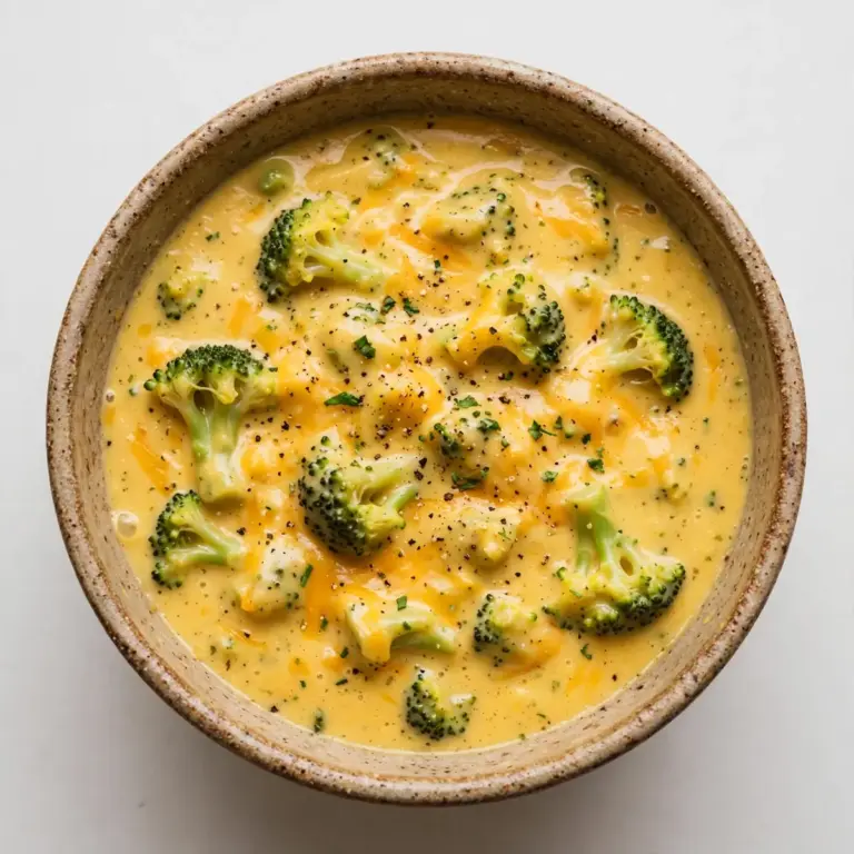 Restaurantwürdige Cremige Broccoli Cheddar Suppe für Gäste