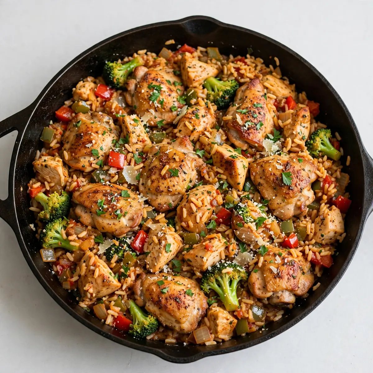 Restaurantwürdiges 20-Minuten Chicken and Rice Skillet