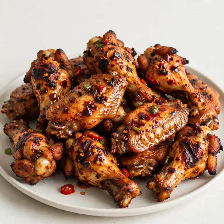 Scharfe gegrillte Hähnchenflügel