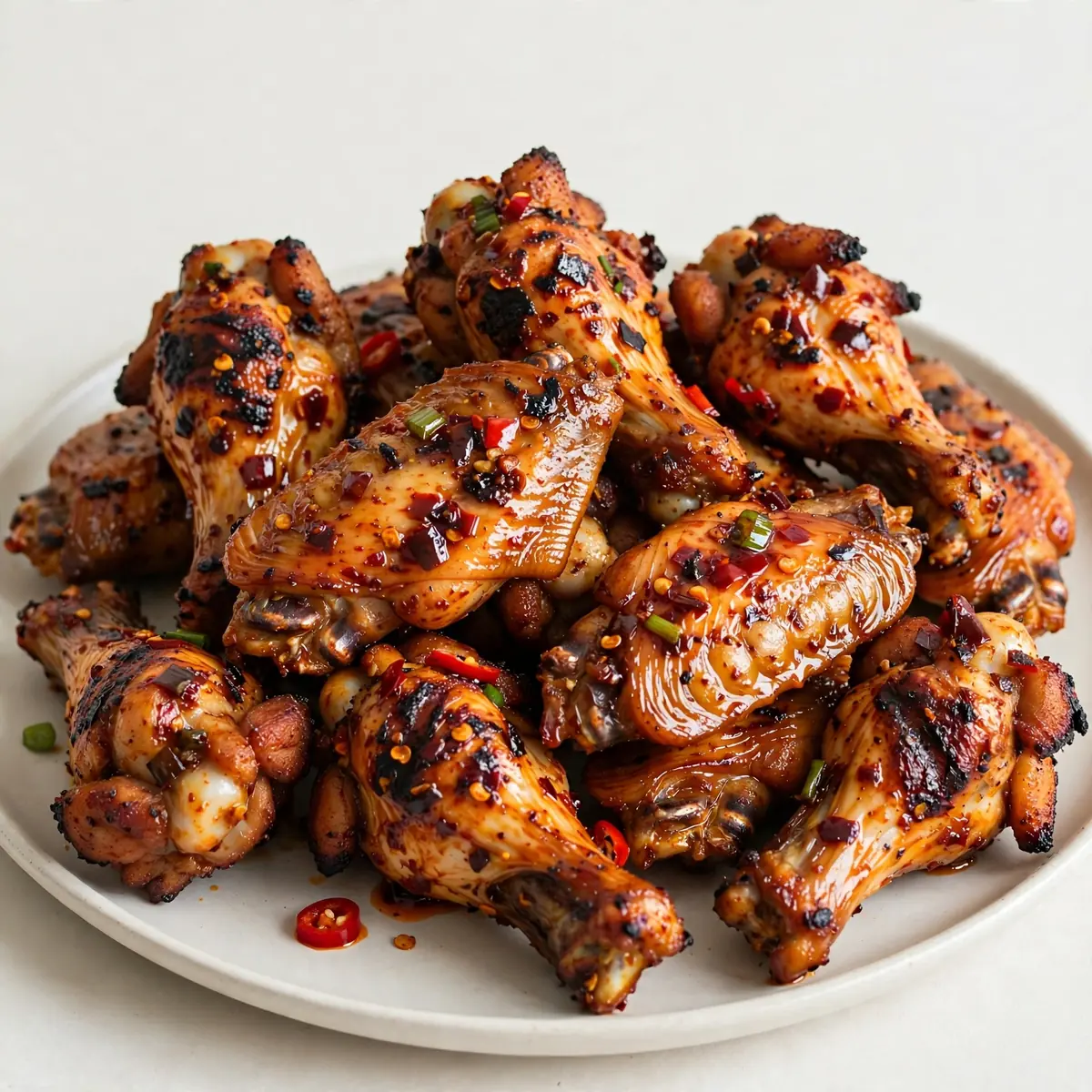 Scharfe gegrillte Hähnchenflügel
