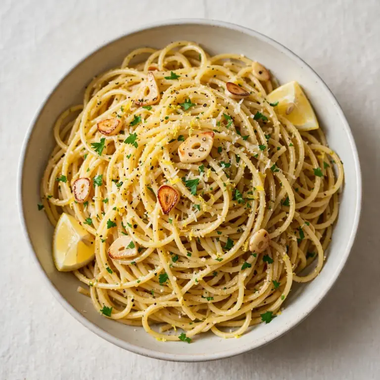 Schnelle Zitronen-Knoblauch-Spaghetti: Restaurant-Showstopper für Gäste