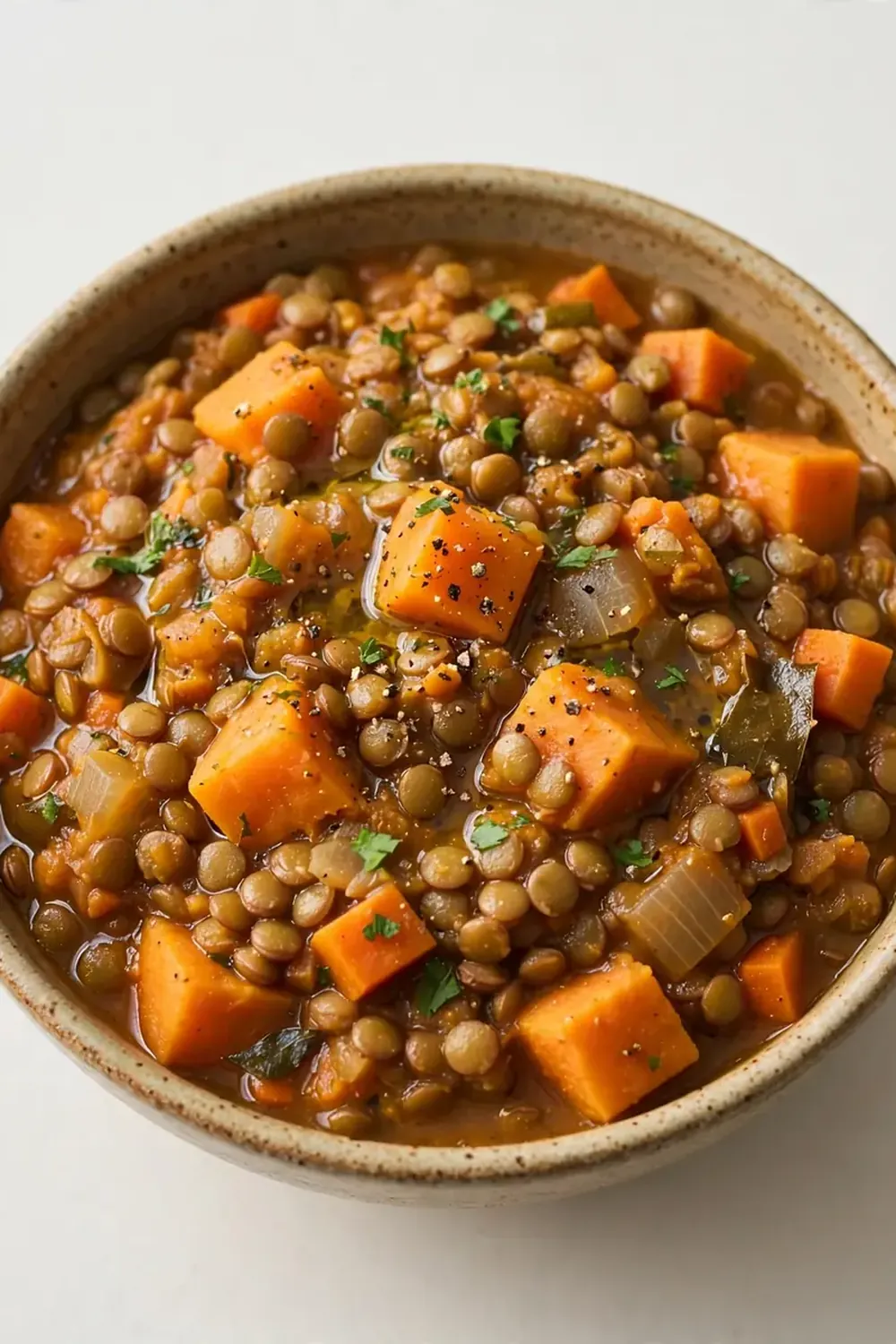 cozy lentil sweet potato stew