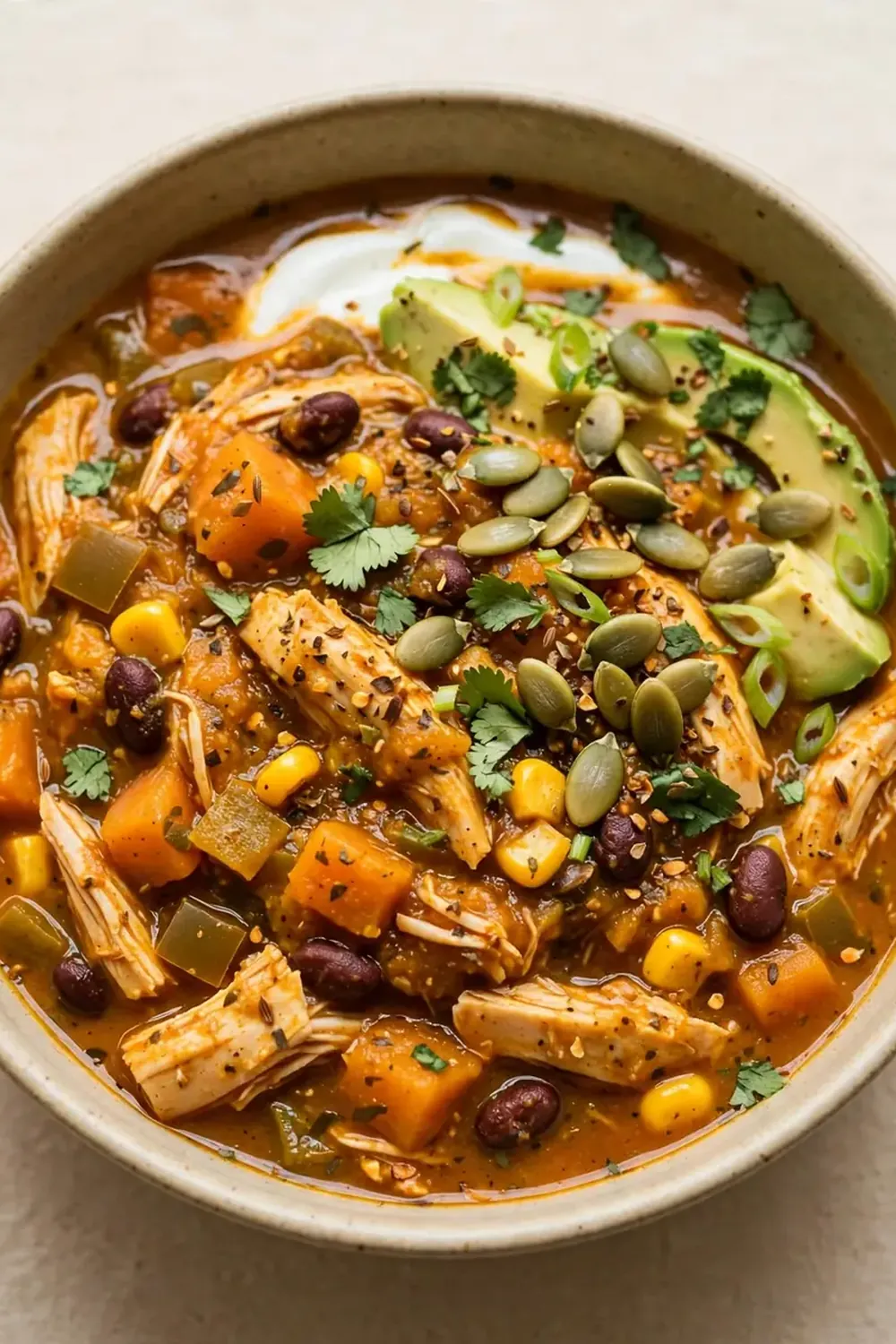 healthy pumpkin chicken chili
