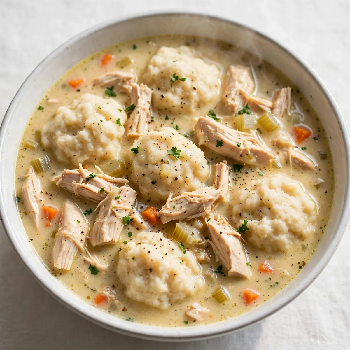 Schnelle Chicken and Dumpling Soup zum Wohlfühlen