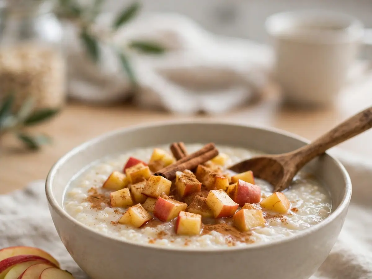 Herbstlicher Apfel-Zimt-Porridge für kalte Morgen