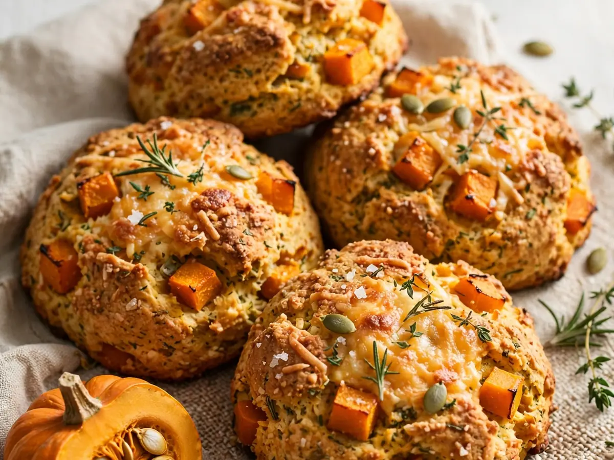 Herzhafte Kürbis-Scones zum Frühstück